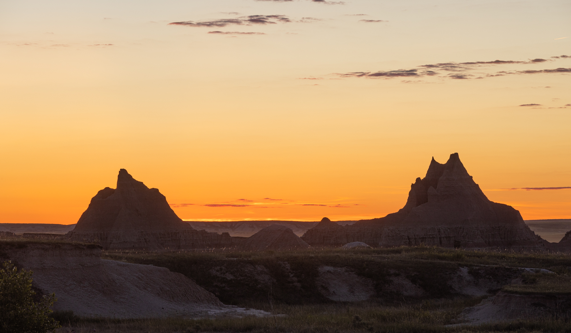 Sunset in Badlands