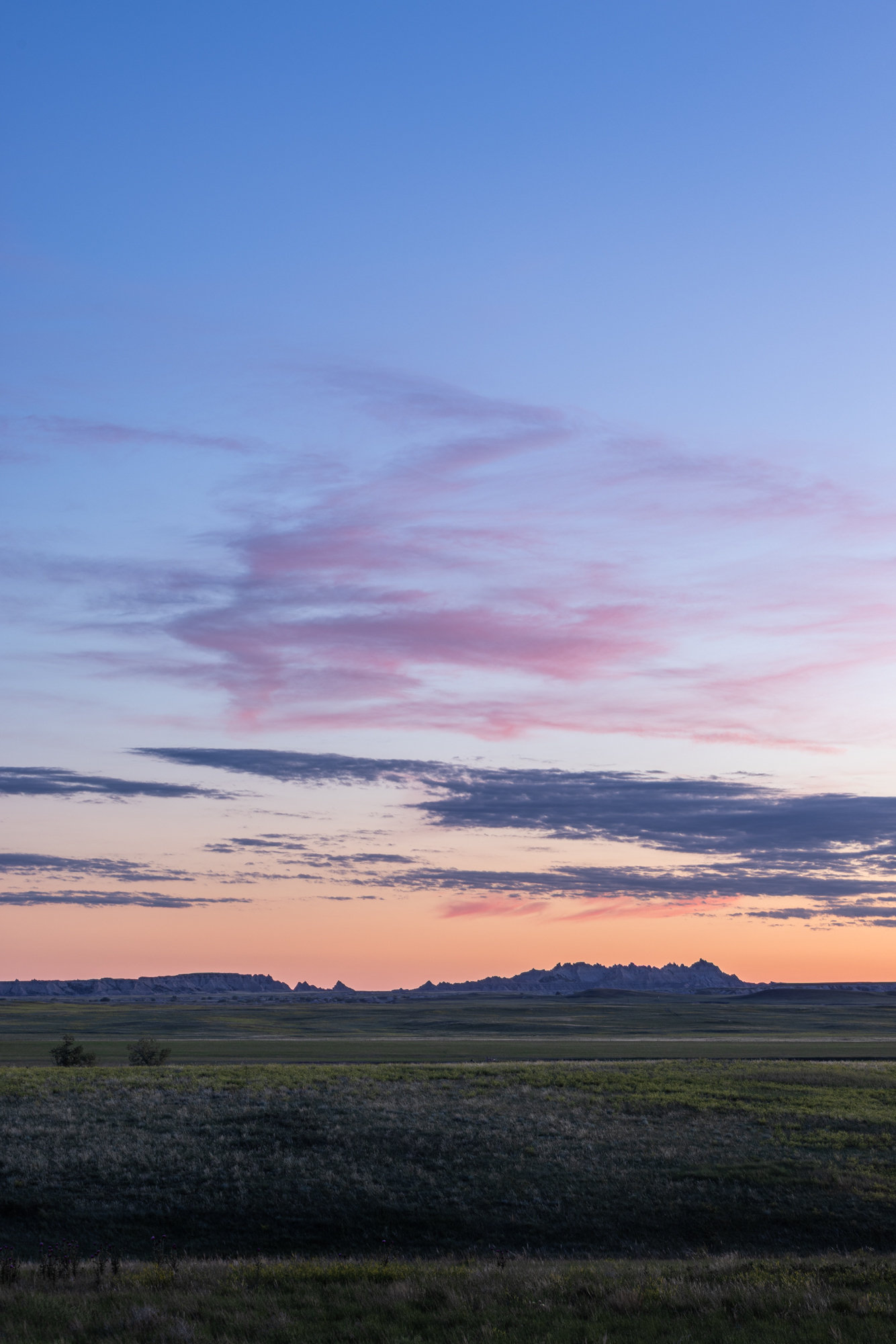 Sunset in Badlands